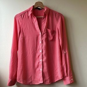 Outback Red Polka Dot Button Down Size XS